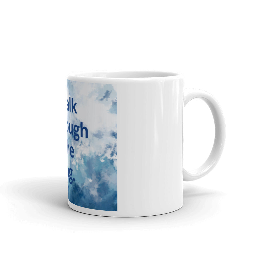 White glossy mug