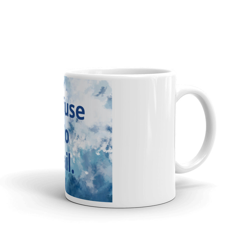White glossy mug