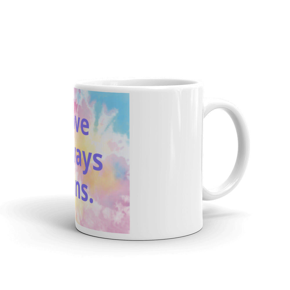 White glossy mug