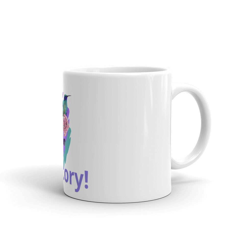 White glossy mug