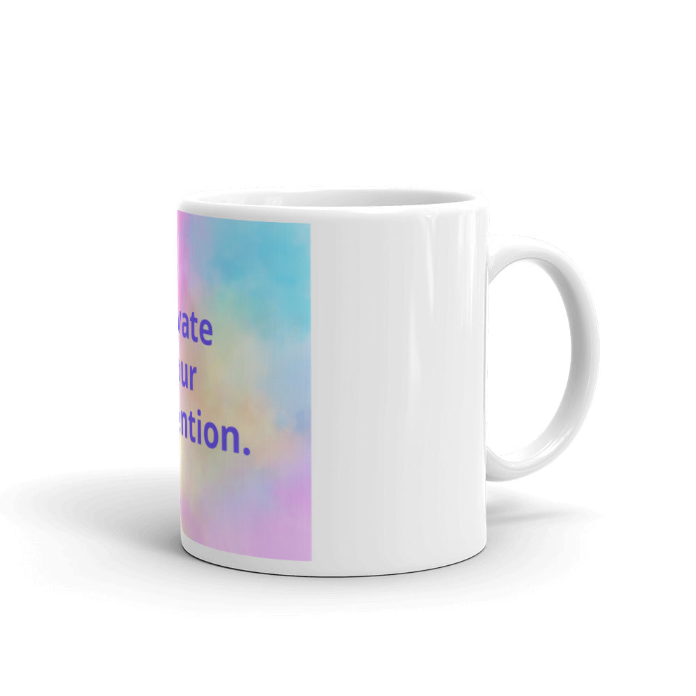 White glossy mug