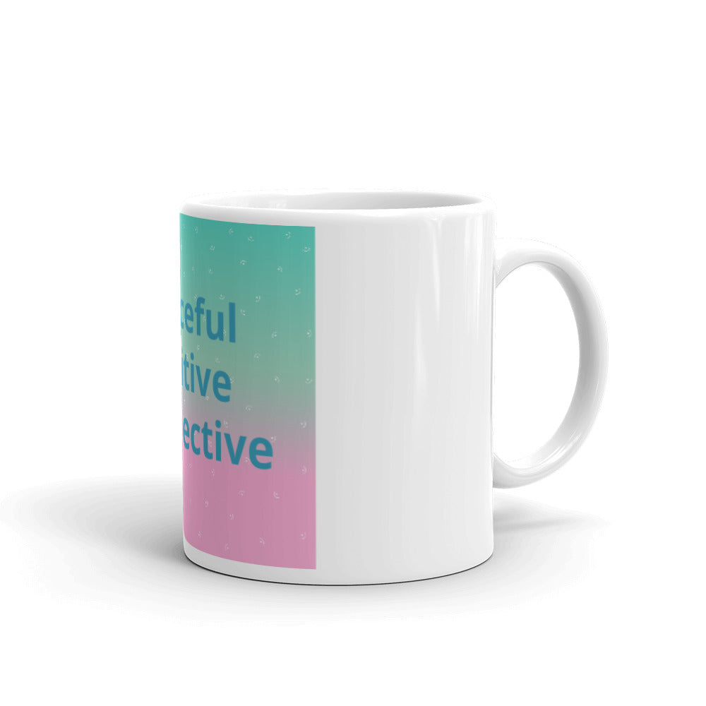 White glossy mug