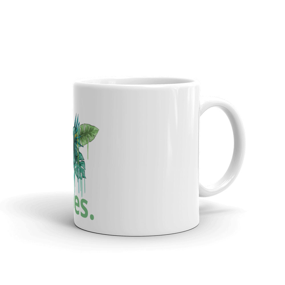 White glossy mug