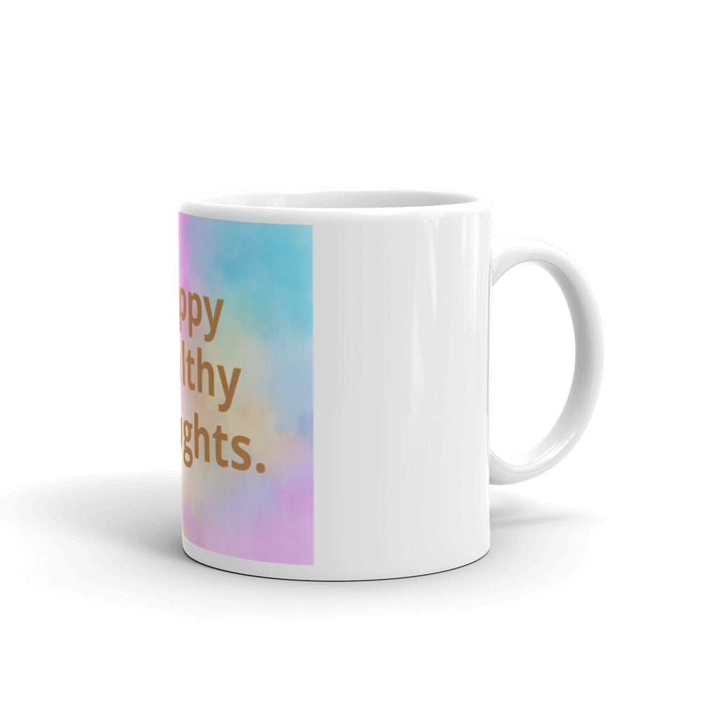 White glossy mug