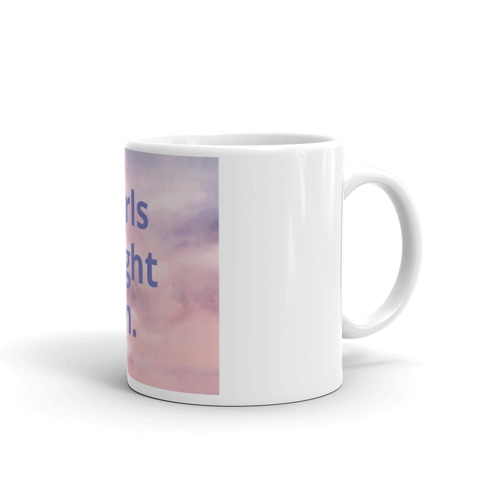 White glossy mug