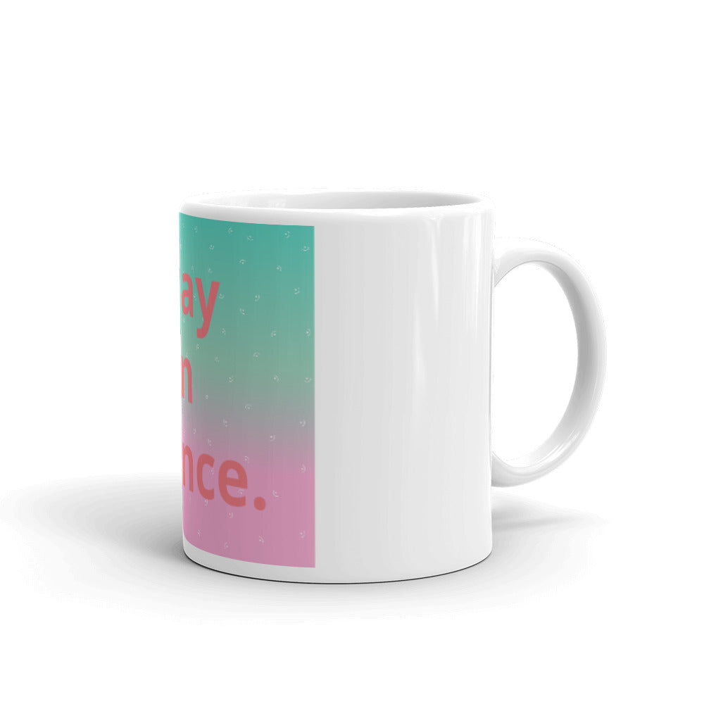 White glossy mug