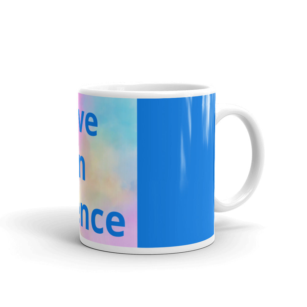 White glossy mug
