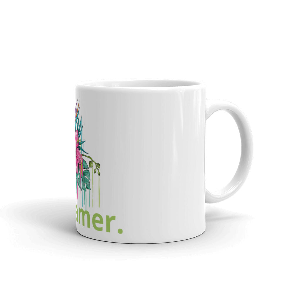 White glossy mug
