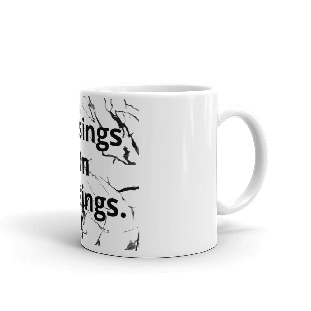 White glossy mug