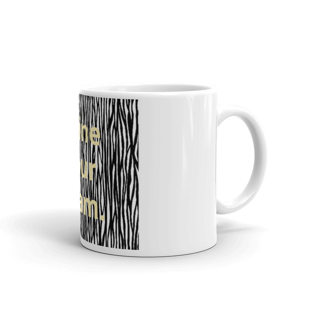 White glossy mug