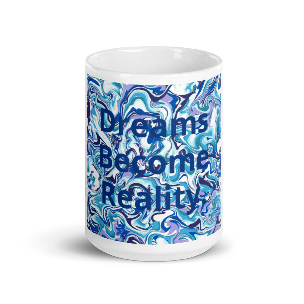 White glossy mug