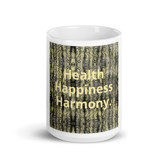 White glossy mug