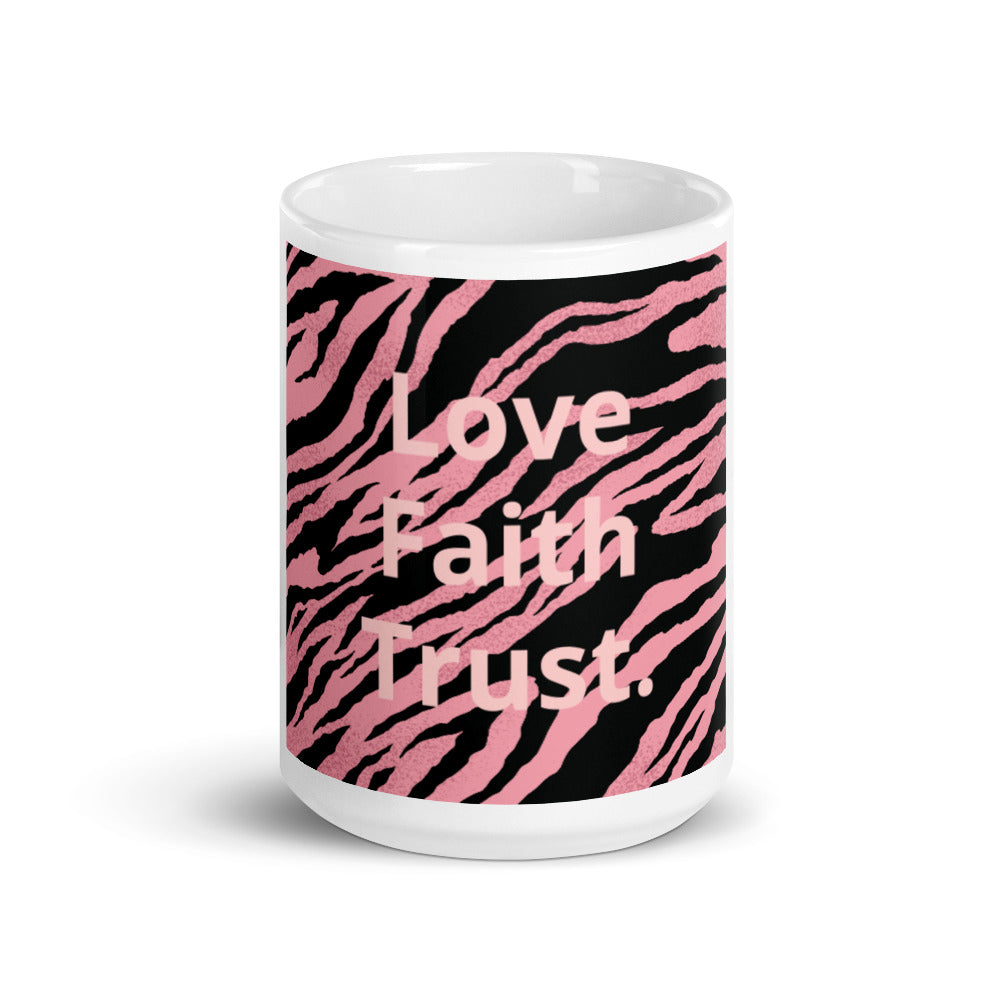 White glossy mug