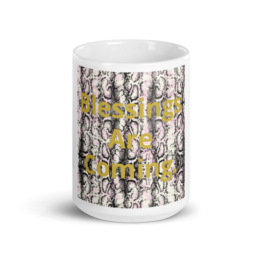 White glossy mug