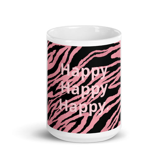 White glossy mug