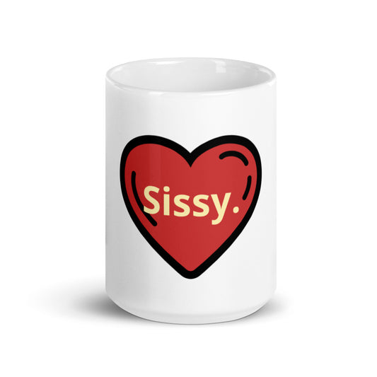 White glossy mug