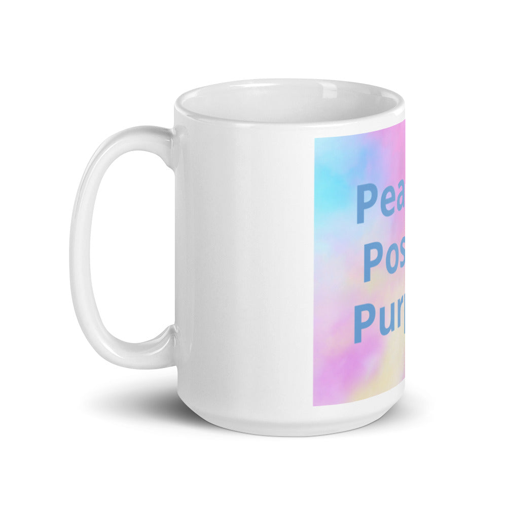 White glossy mug
