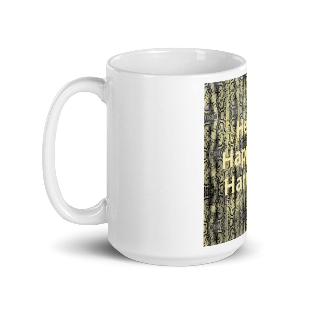 White glossy mug