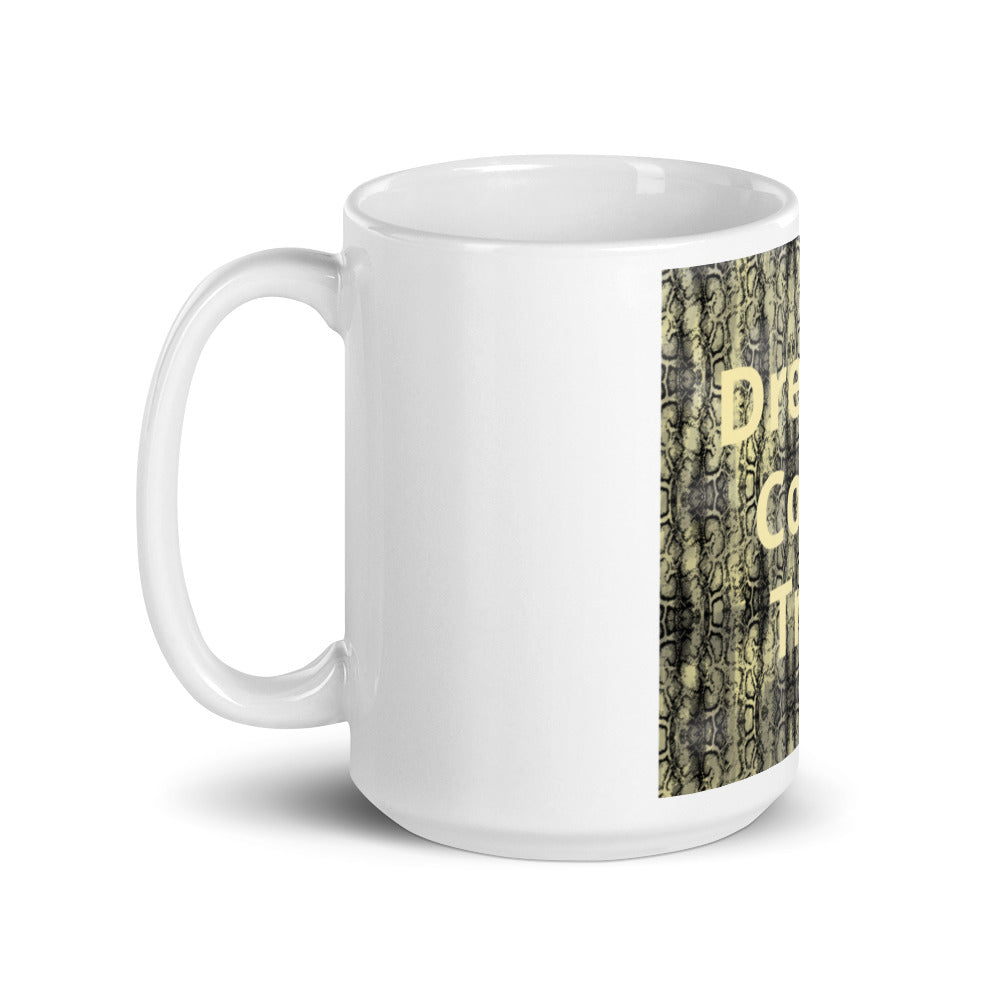 White glossy mug