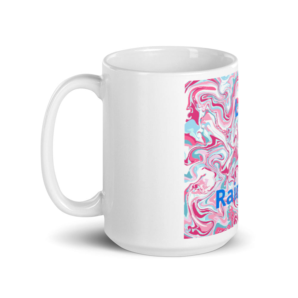 White glossy mug