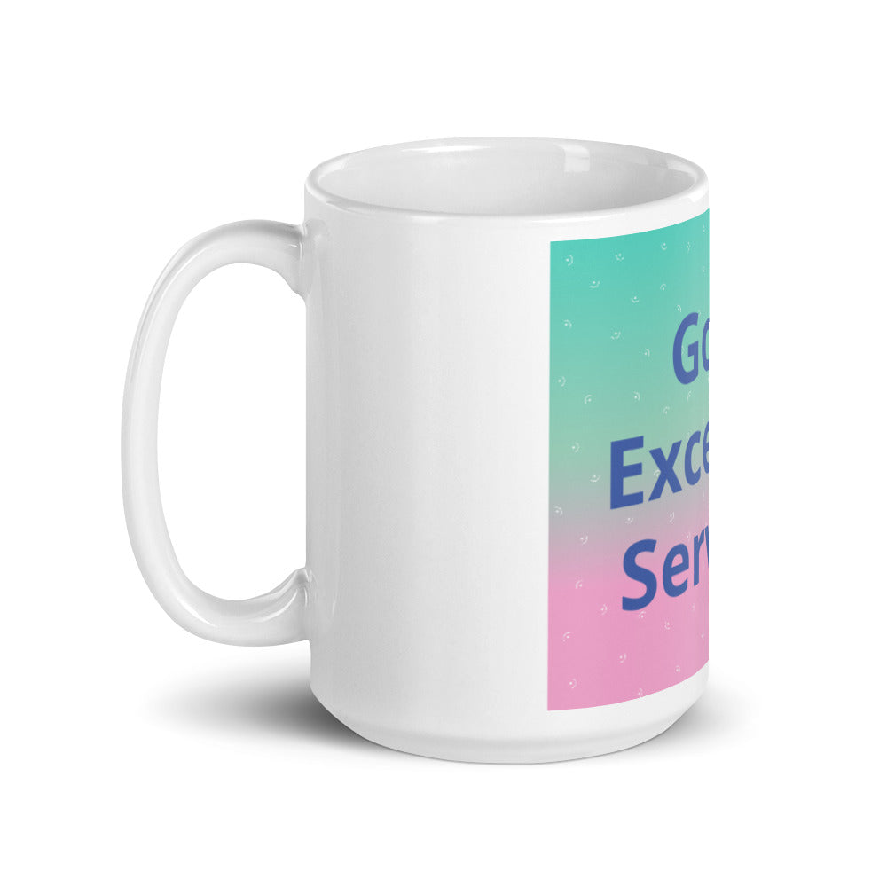 White glossy mug