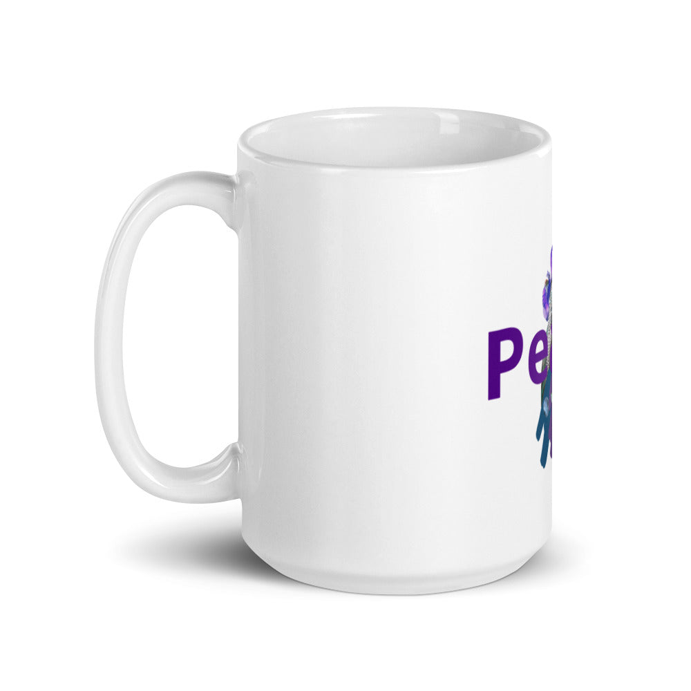White glossy mug