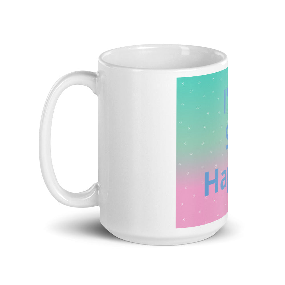 White glossy mug