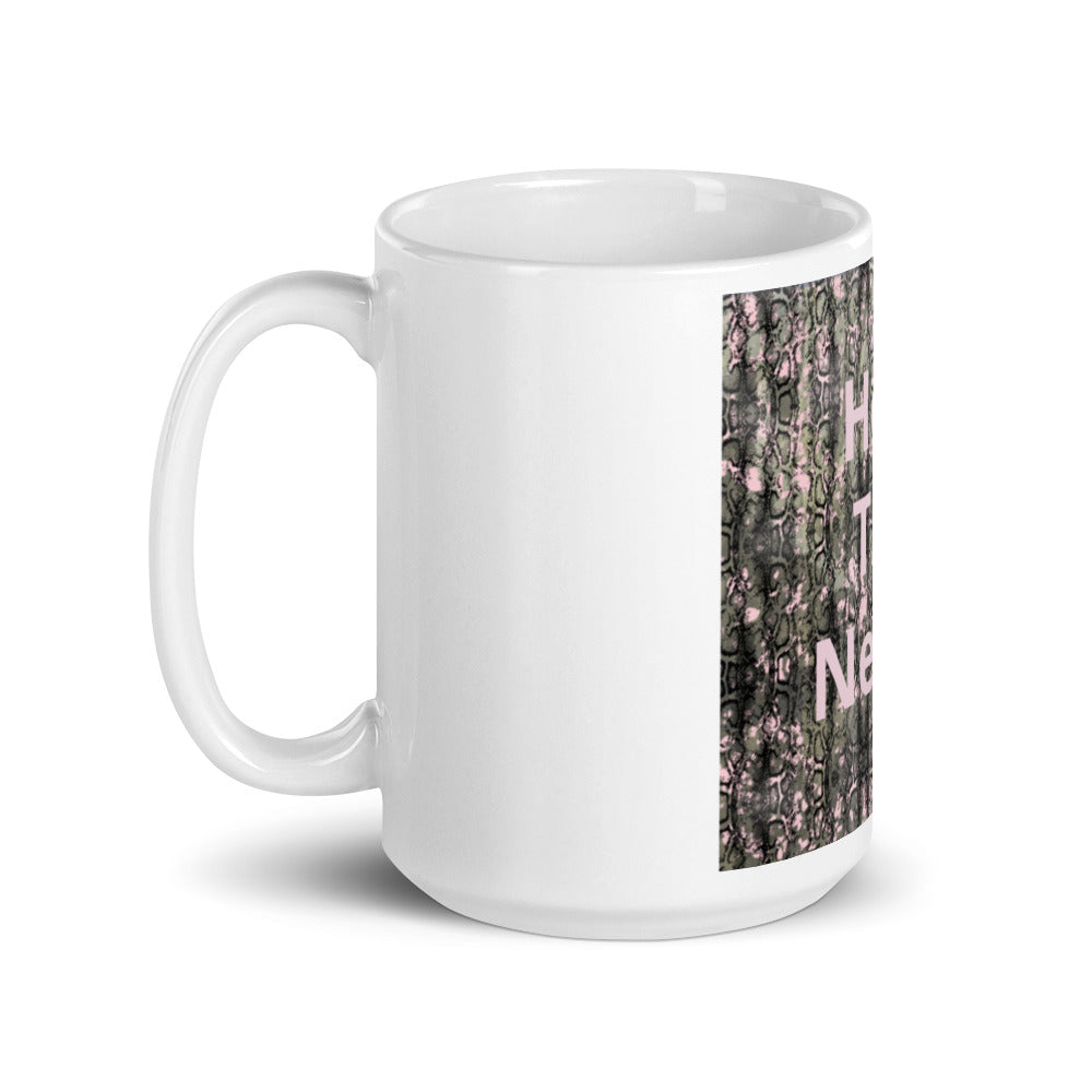 White glossy mug