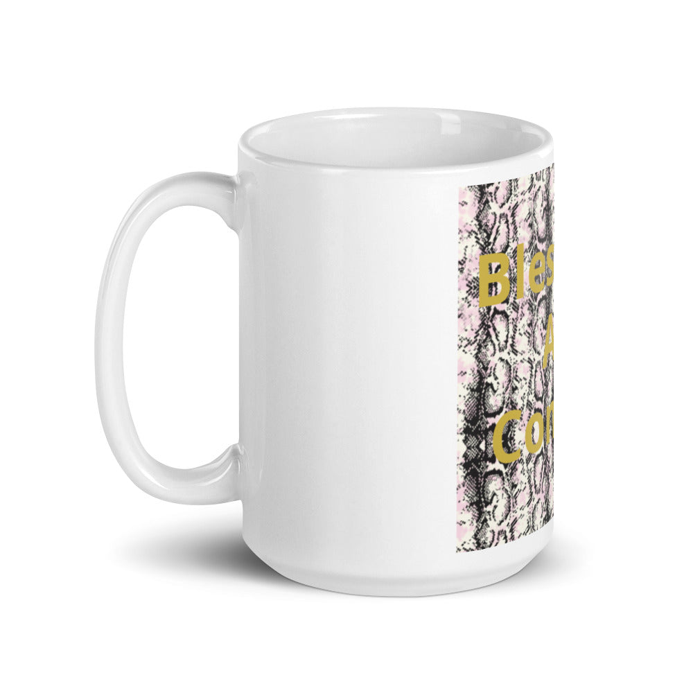 White glossy mug