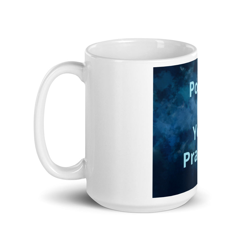 White glossy mug