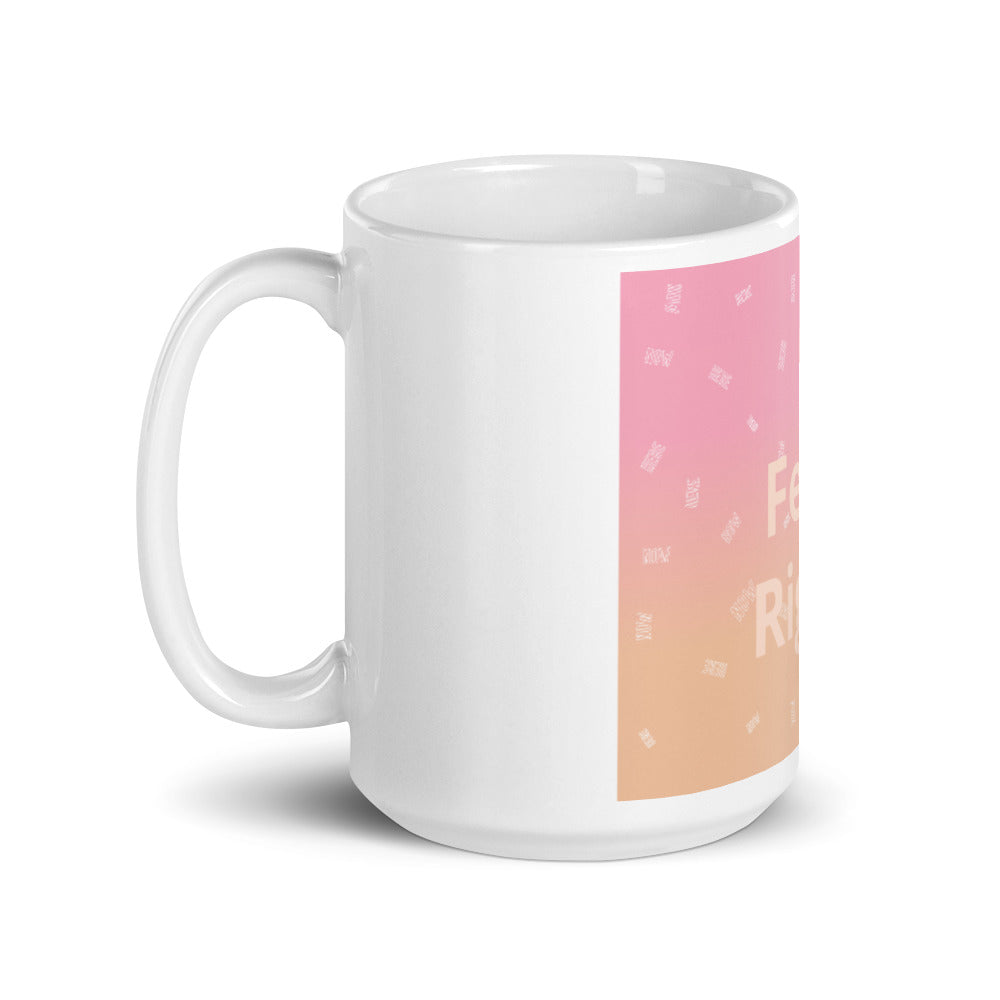 White glossy mug