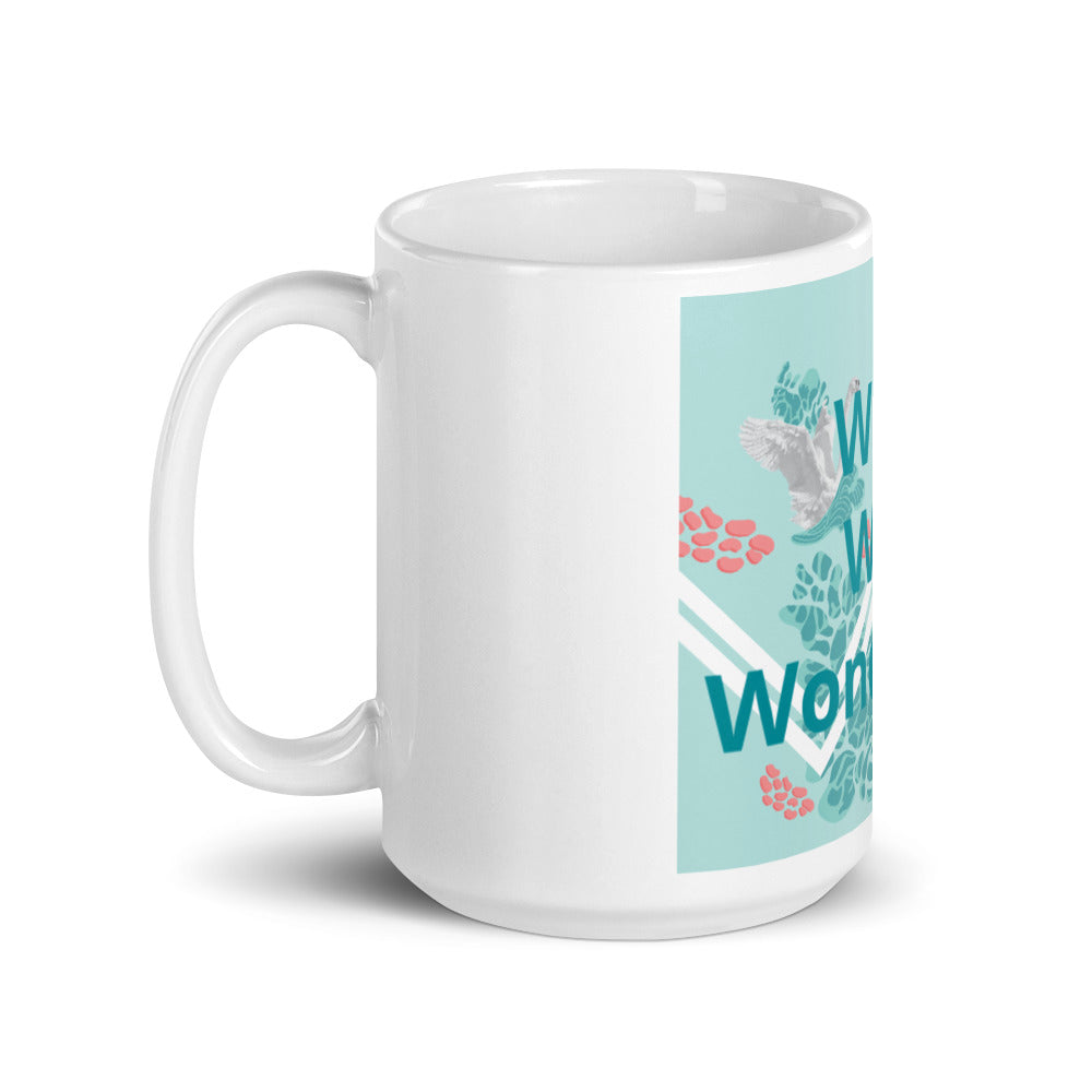 White glossy mug