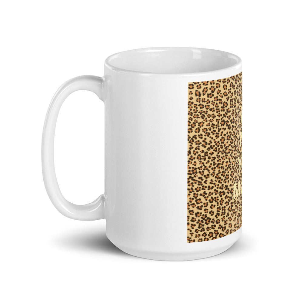 White glossy mug