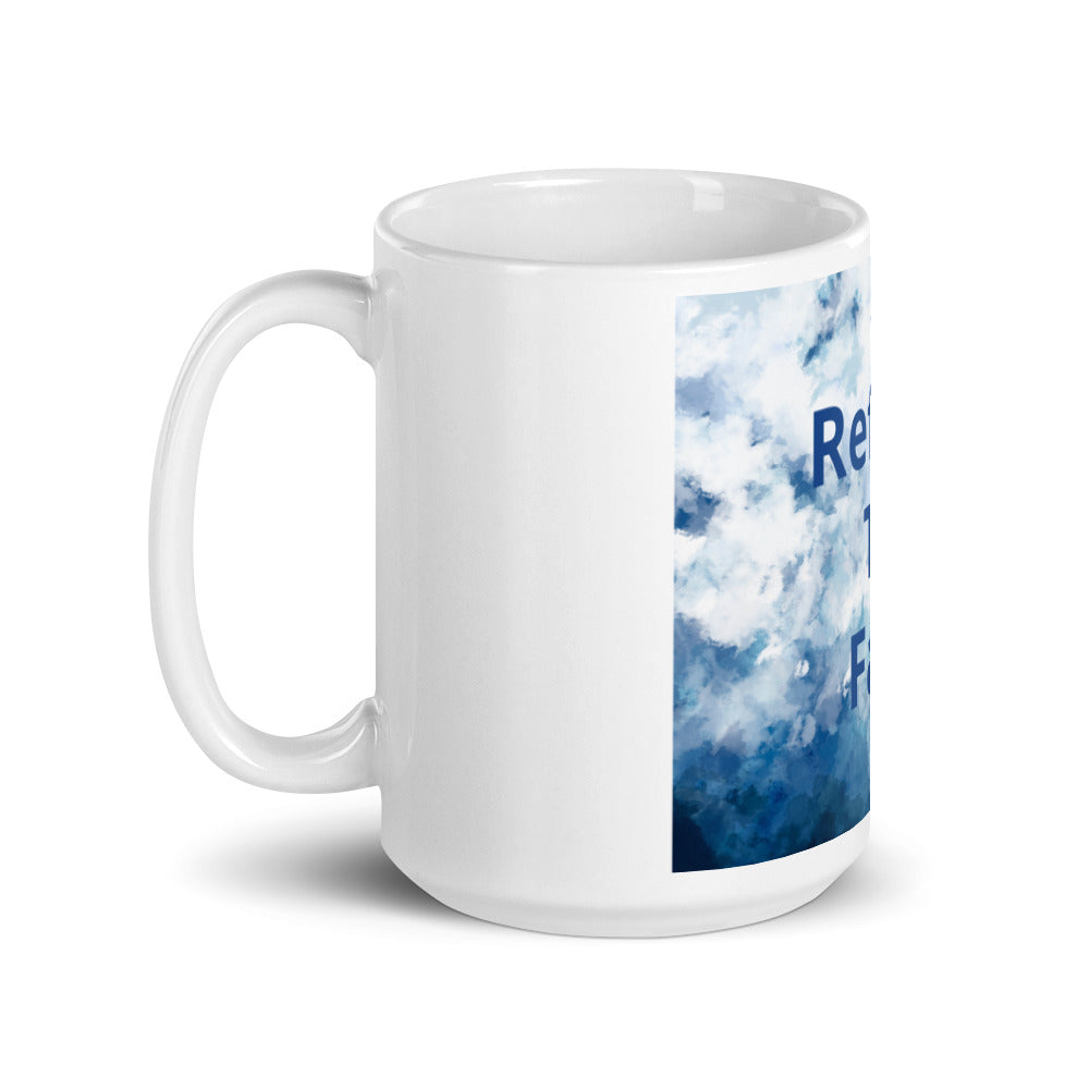 White glossy mug