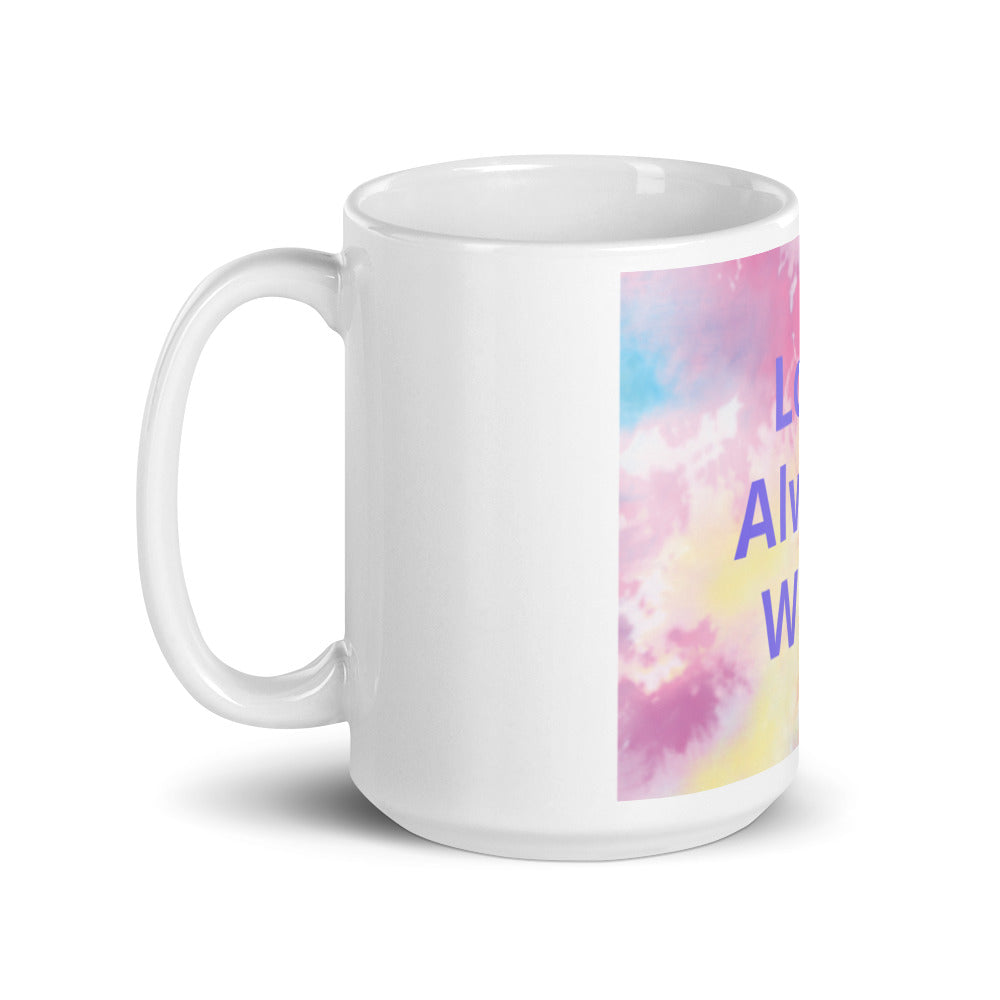 White glossy mug