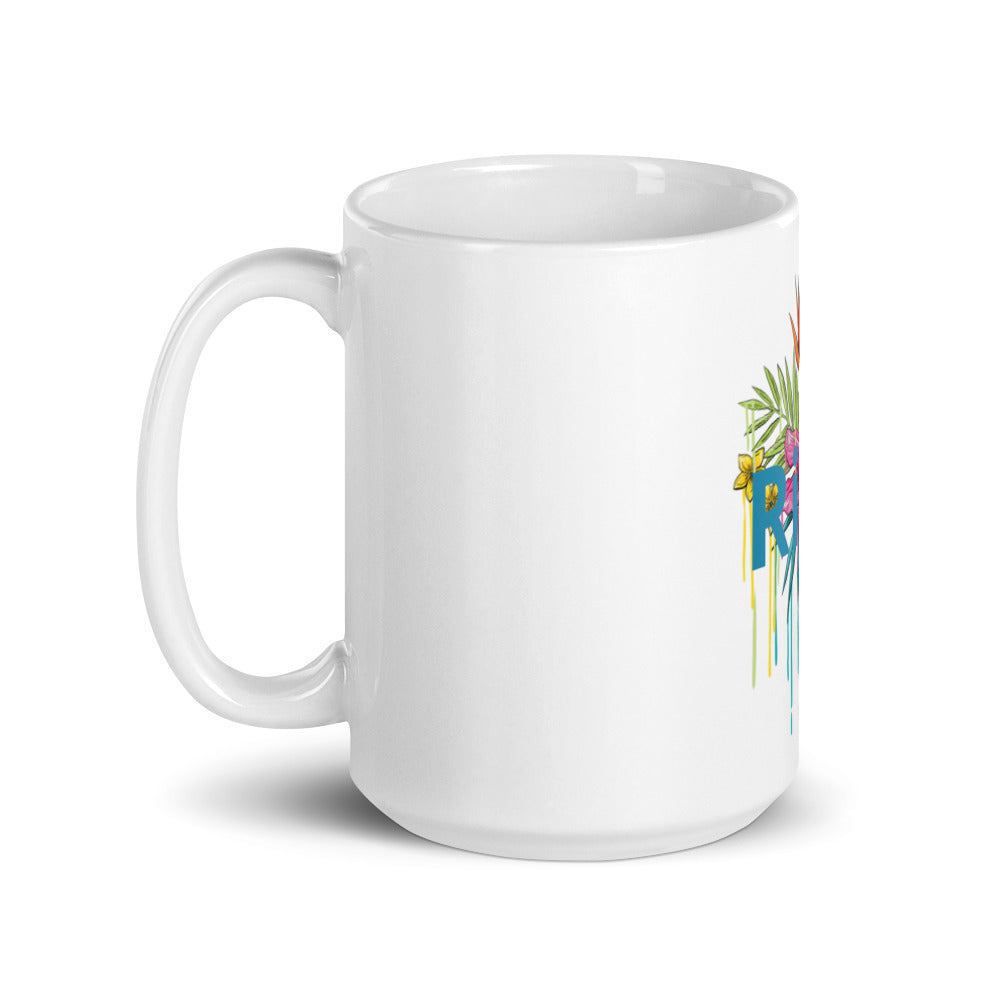 White glossy mug