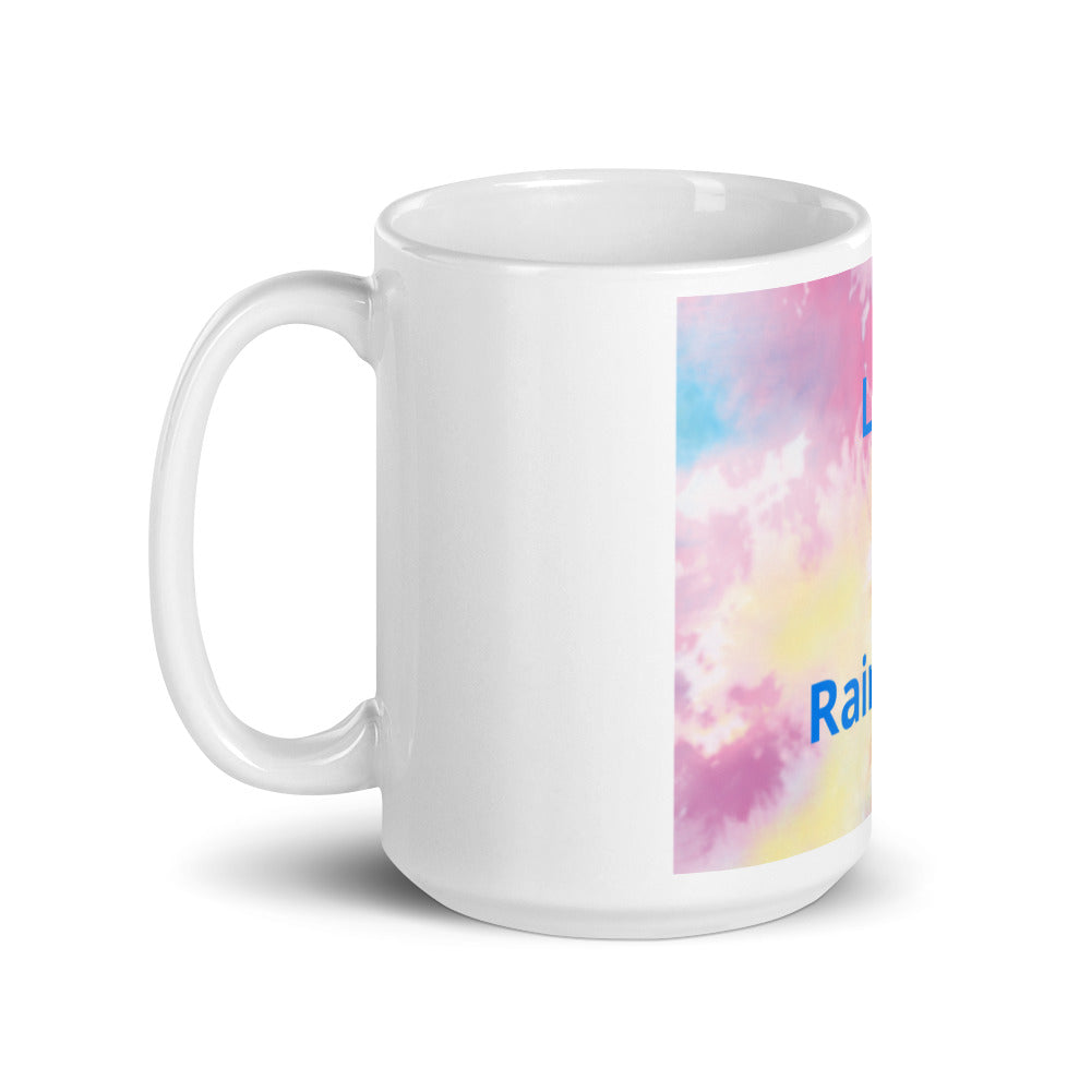 White glossy mug