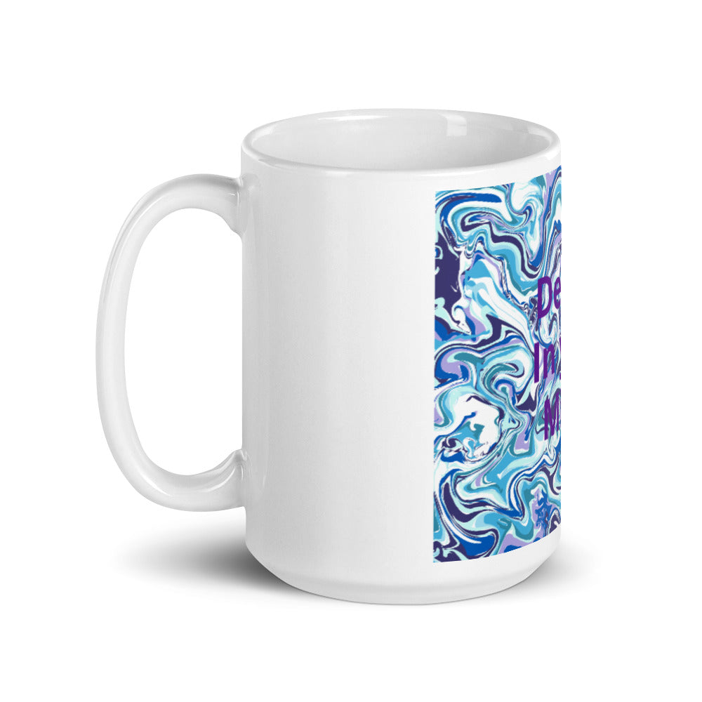White glossy mug