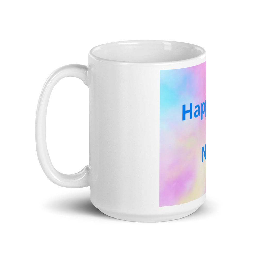 White glossy mug