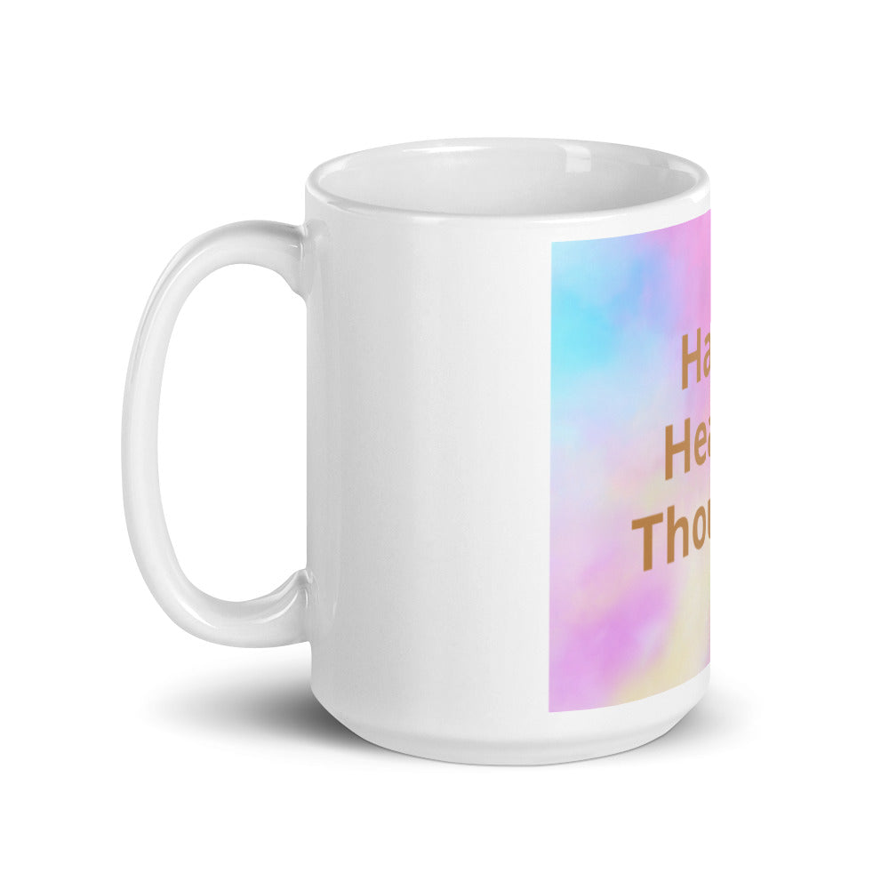 White glossy mug