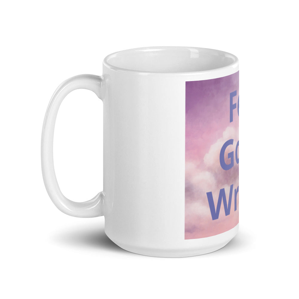 White glossy mug