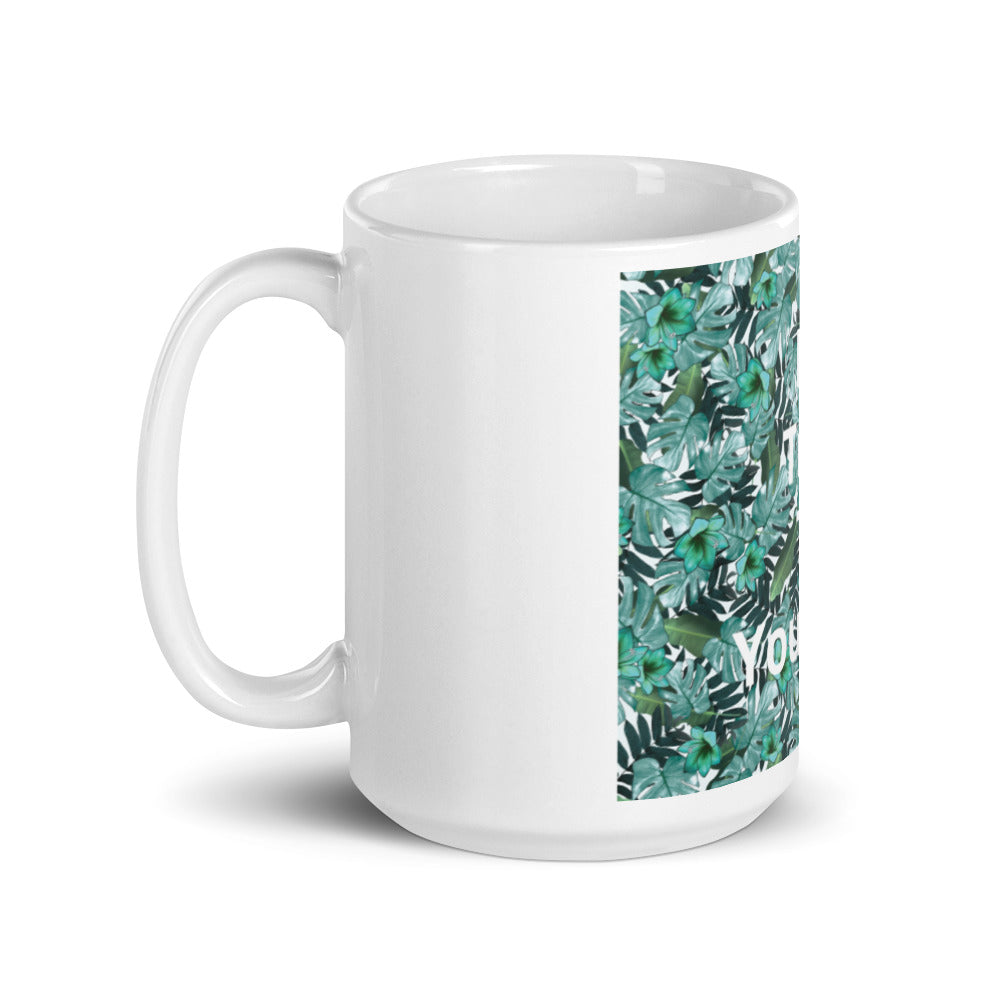 White glossy mug