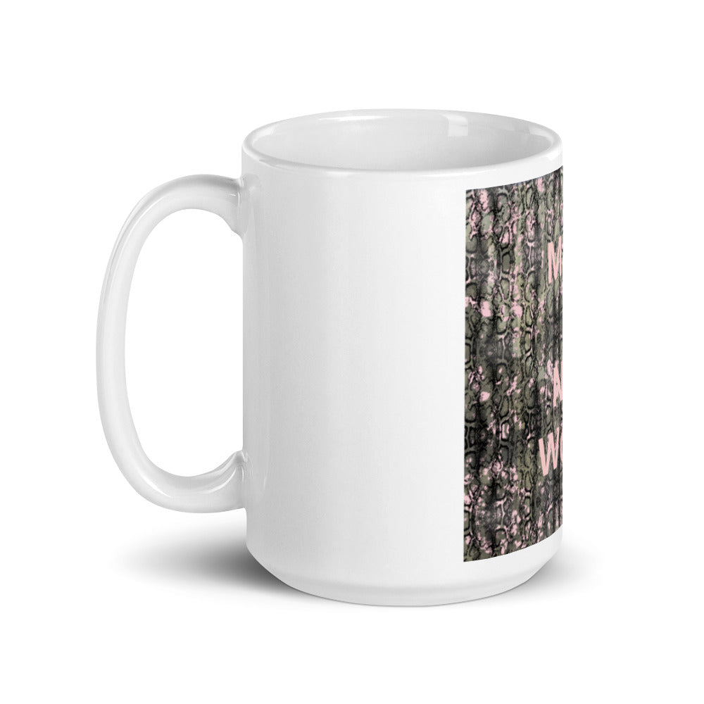 White glossy mug
