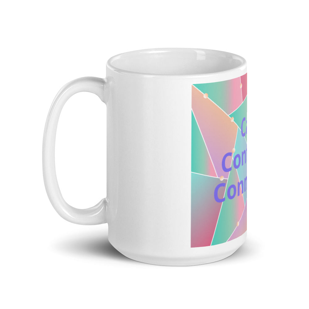 White glossy mug