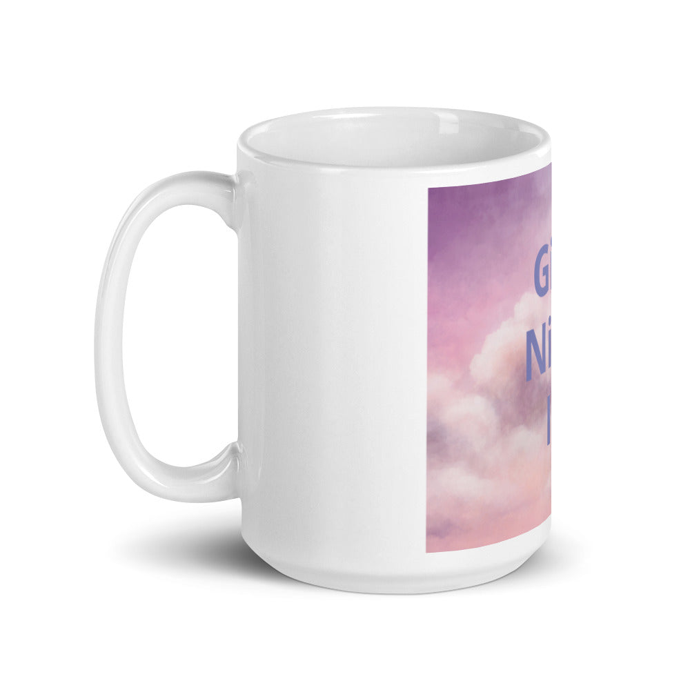 White glossy mug