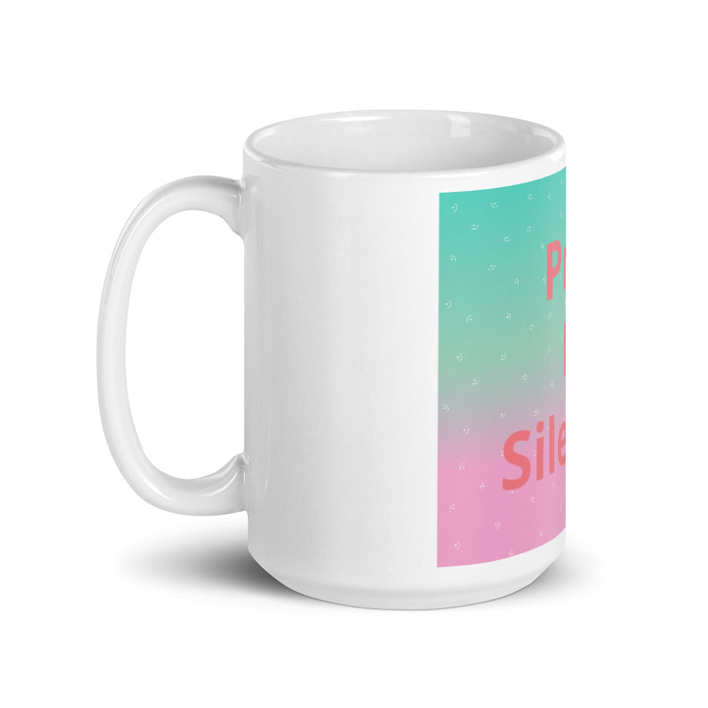 White glossy mug