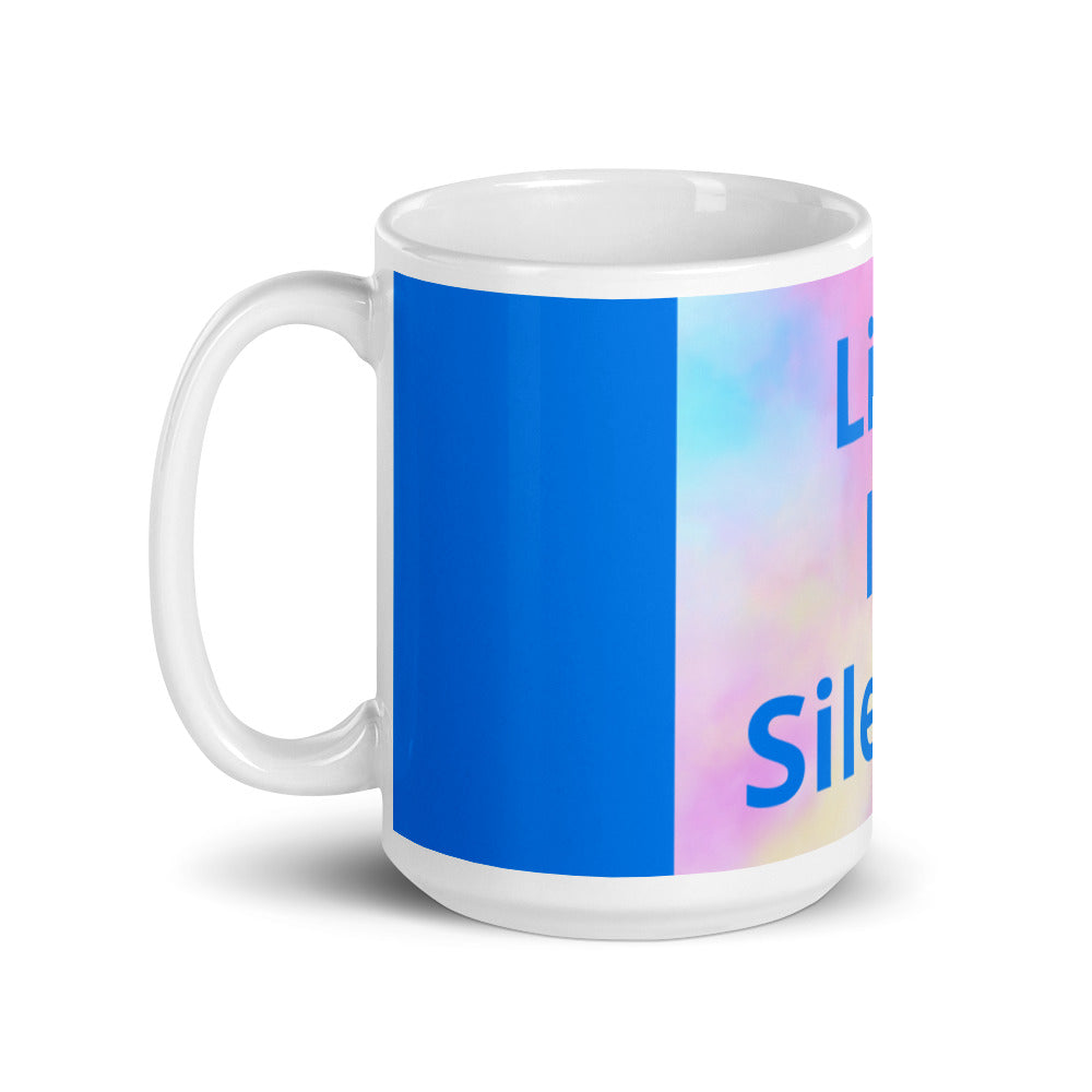 White glossy mug