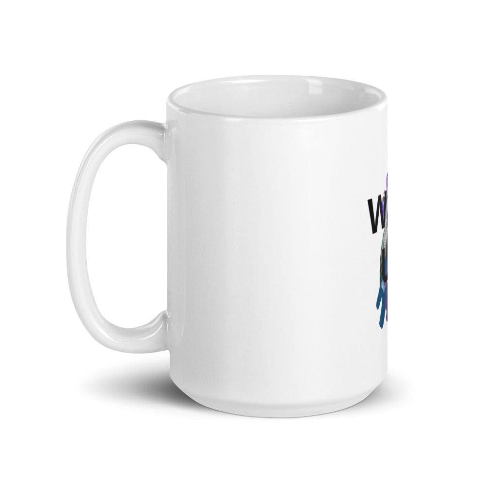 White glossy mug