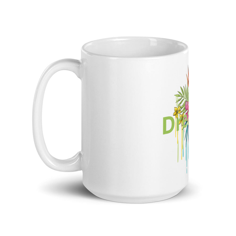 White glossy mug