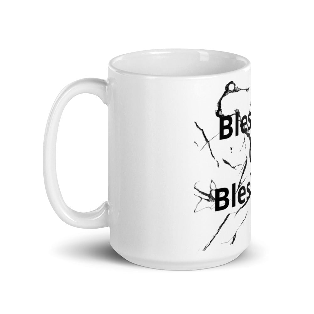 White glossy mug